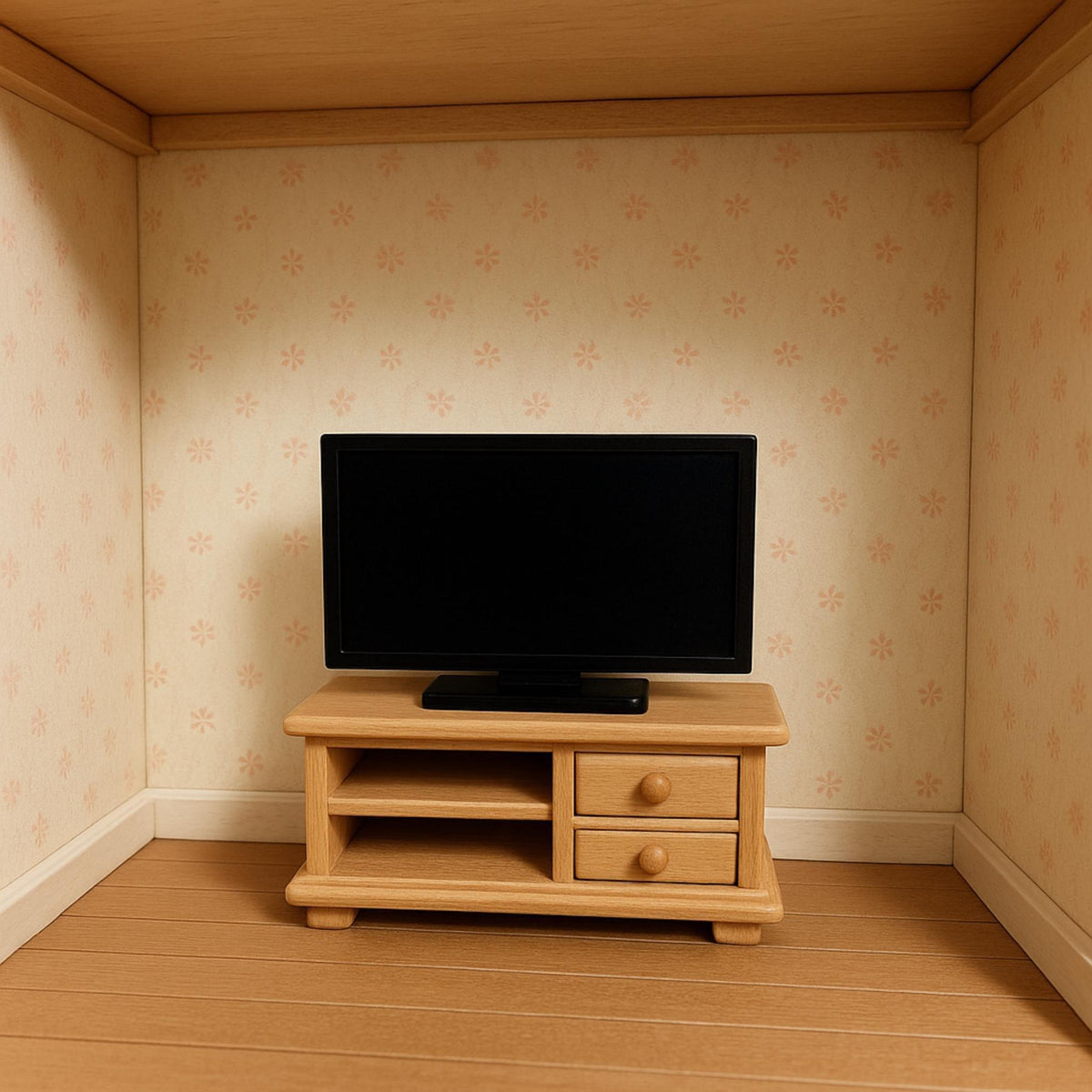 Miniature Flat Screen TV • Modern Dollhouse Television • Tiny Living Room Accessory for Model Homes - ThreadaliciousUK