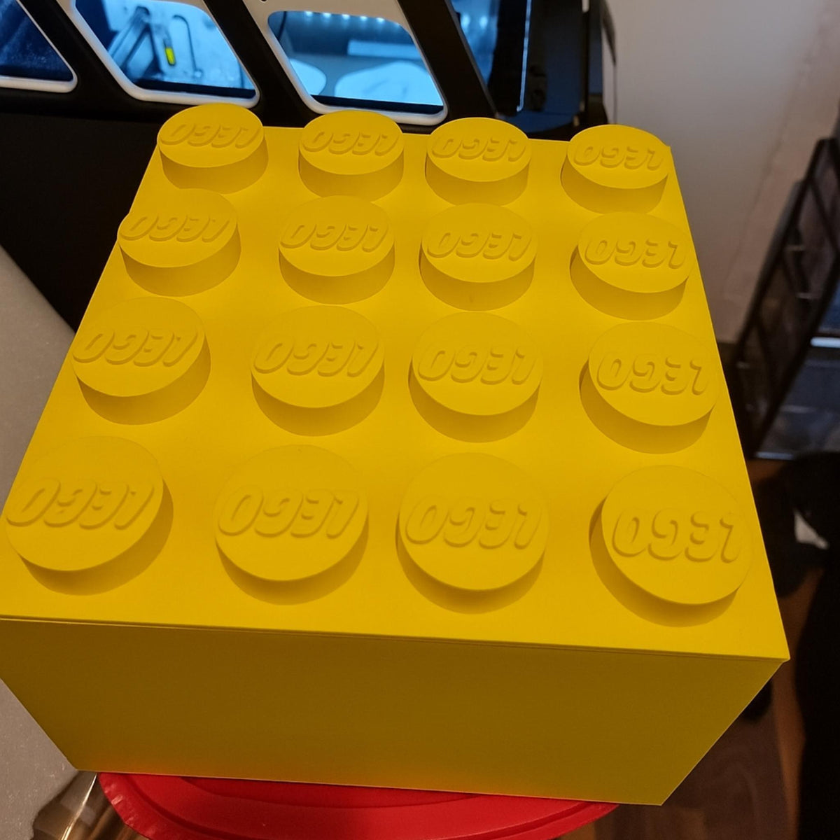 Building Block Storage Box | Stackable Organiser with Lid | Fun Colourful Home or Desk Storage - ThreadaliciousUK