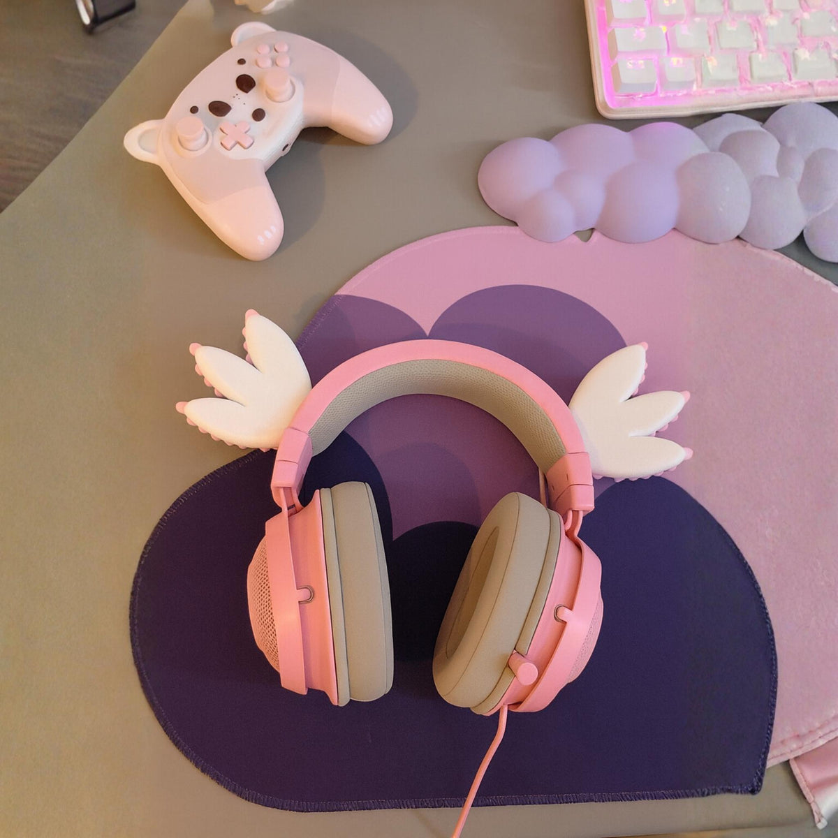 Axolotl Fins Headphone Attachment | Kawaii Headset Accessory | Gaming Décor - ThreadaliciousUK