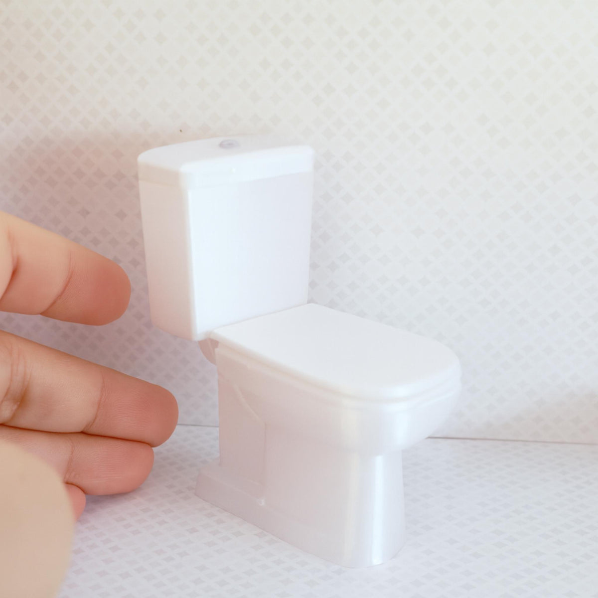 Miniature Dollhouse Toilet • Realistic Bathroom Accessory • Tiny Scale Furniture for Model Homes - ThreadaliciousUK