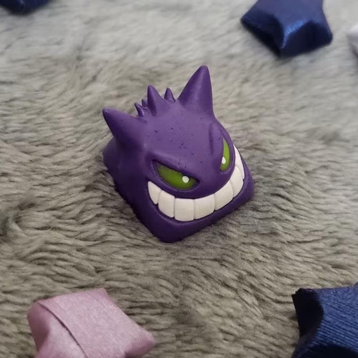 Purple Ghost Keycap | Artisan Keycap for Mechanical Keyboards | Spooky Keyboard Accessory - ThreadaliciousUK