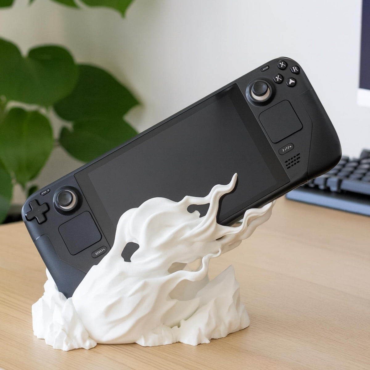Fireball Display Stand for Handheld Consoles – Fantasy Flame Holder for Gaming Setups - ThreadaliciousUK