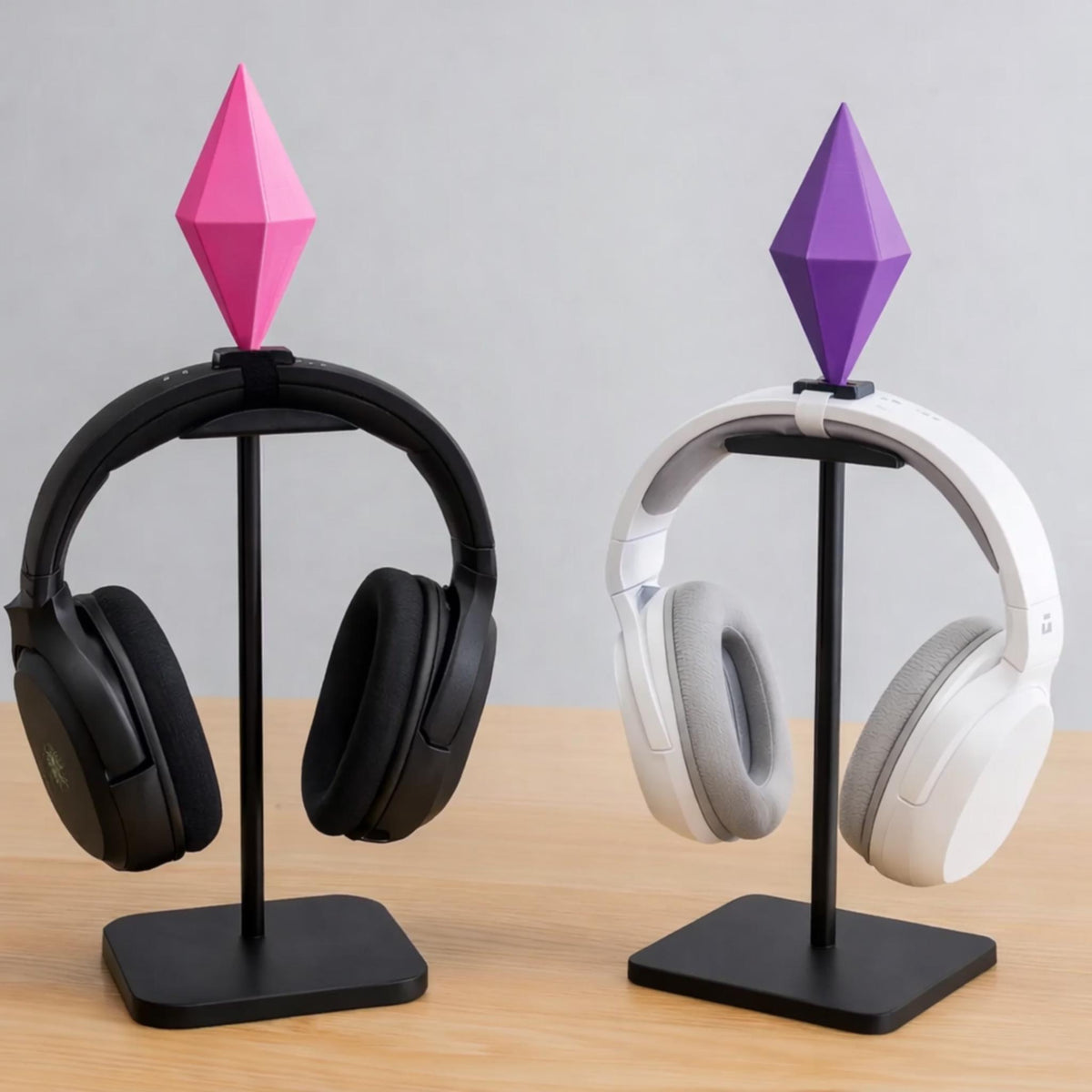 Plumbob Headphone Attachment | Iconic Gamer Accessory | Colourful Desk Decor | Fun Custom Add-On for Headsets - ThreadaliciousUK