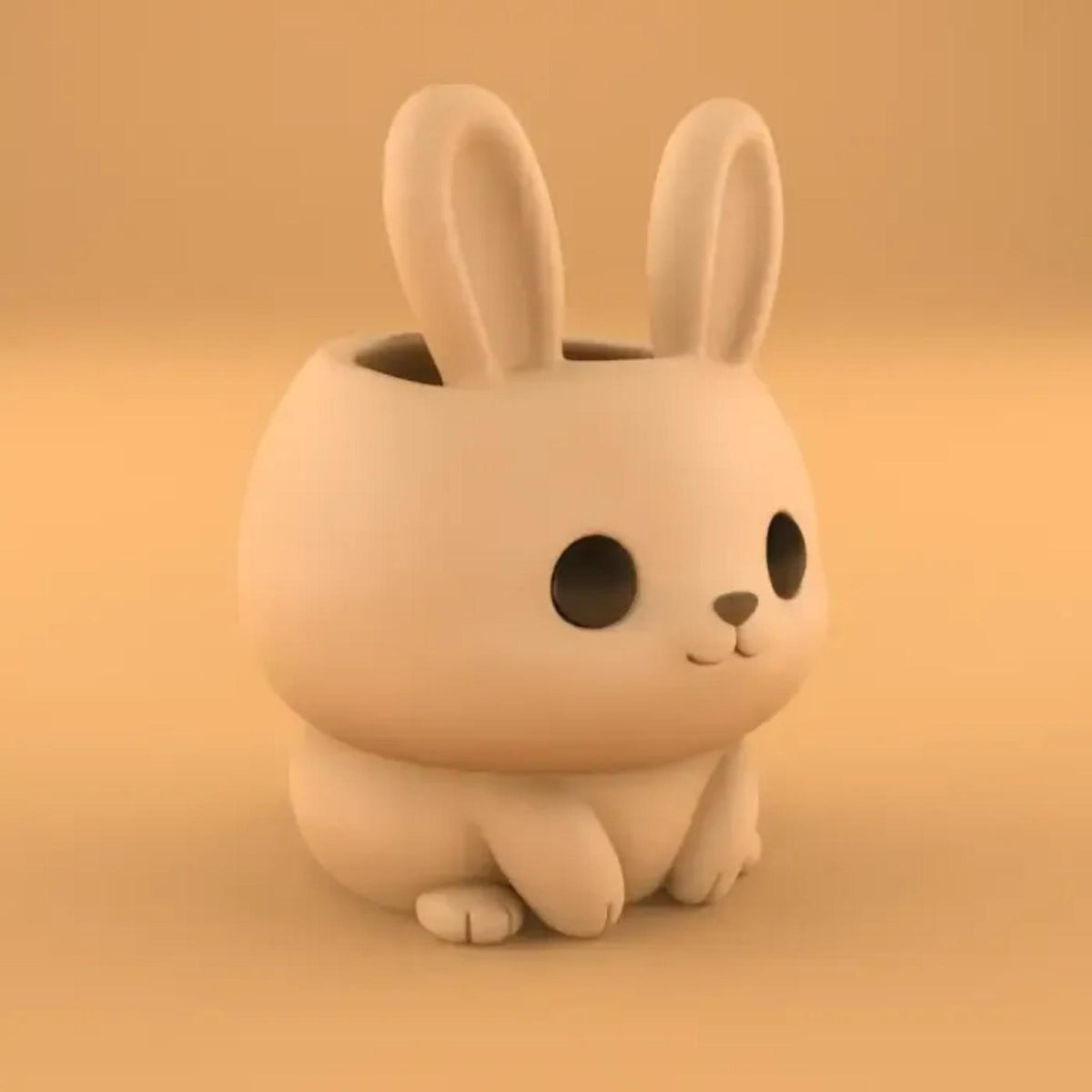 Cute Bunny Pen Holder | Minimal Desk Organiser for Office, Study & Home Decor, Adorable Stationery Storage - MoreMiniaturesStudio