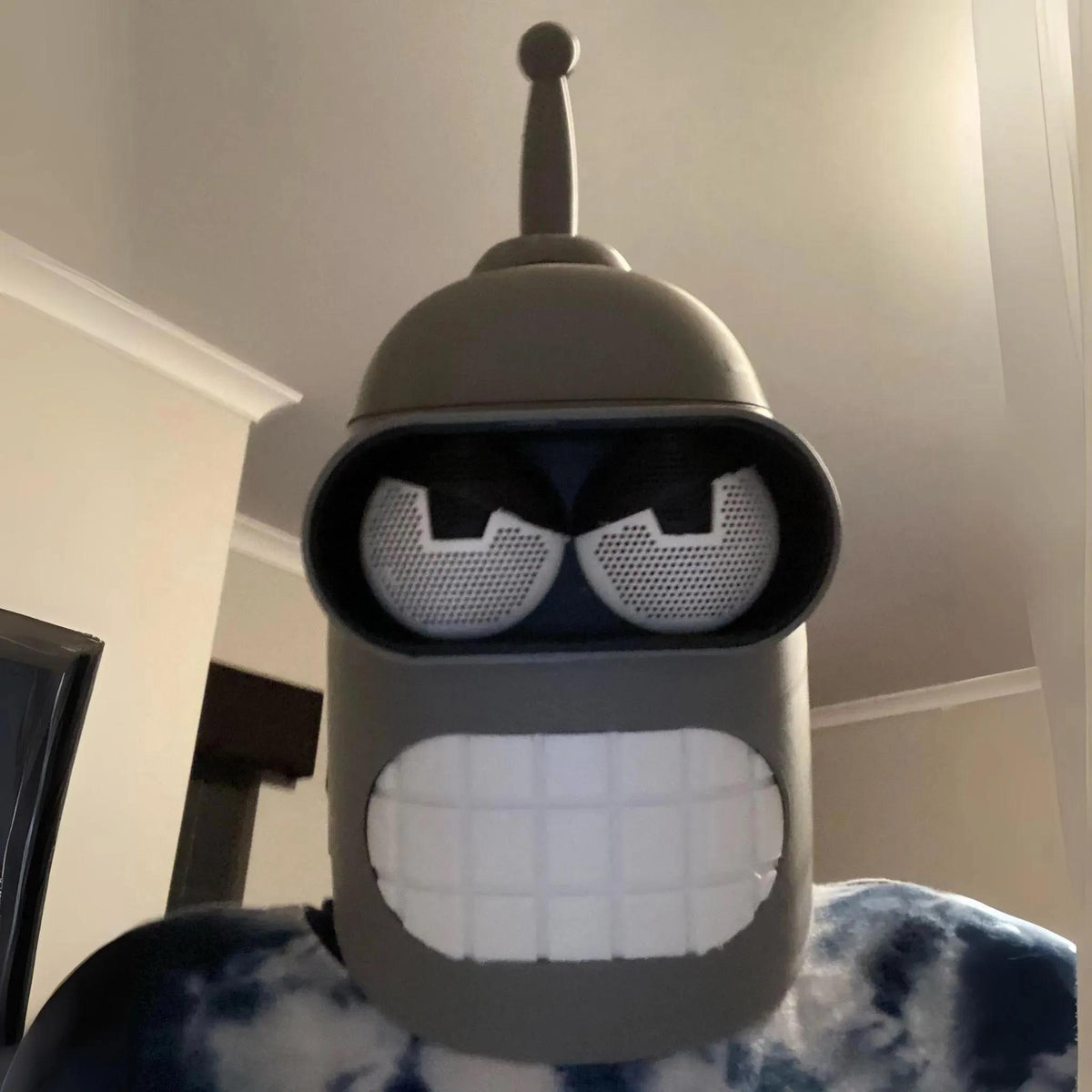 Bender Helmet | Futurama Cosplay Headpiece | Robot Costume Prop | Cartoon Sci-Fi Display | Bender Gift for Fans - StickShopUK