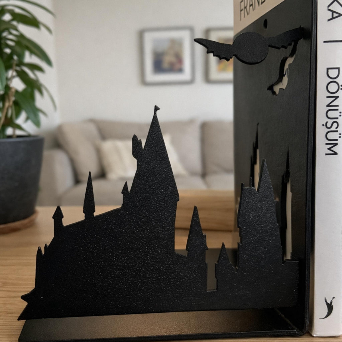 Wizard Castle Bookends Set, Magical Silhouette Book Ends, Fantasy Shelf Decor, Gothic Library Holder, Book Lover Gift - StickShopUK