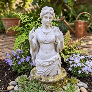 Funny Greek Goddess Middle Finger Bust Statue Decor