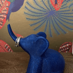 Playful Elephant Ring Holder & Jewellery Dish