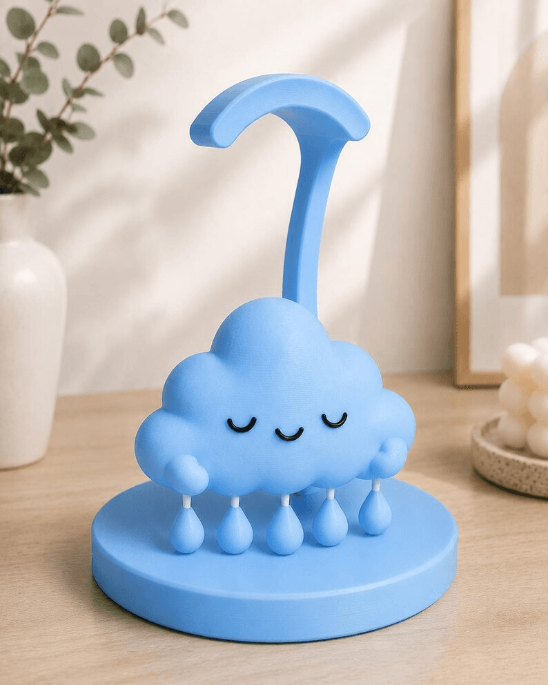 Kawaii Rain Cloud Headphone Stand | Cute Gaming Desk Accessory