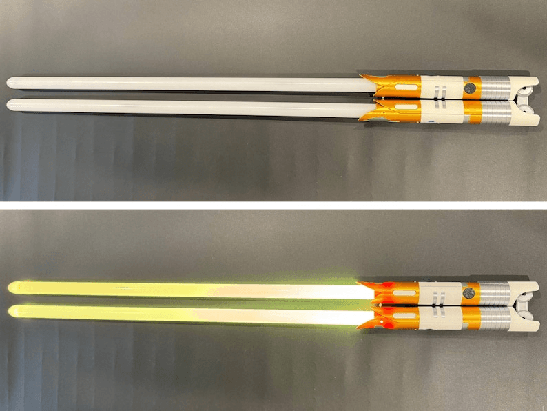 Jedi Temple Guard Inspired Folding RGB Lightsaber Prop