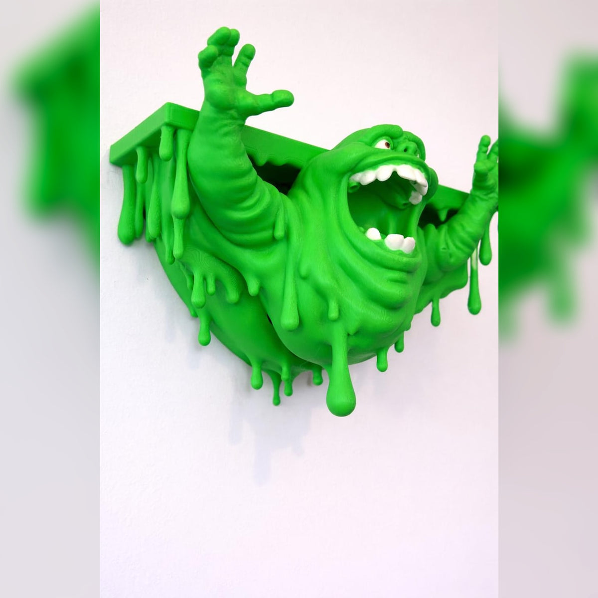 Slimer-Inspired Green Ghost Wall Shelf | Retro Fan Decor