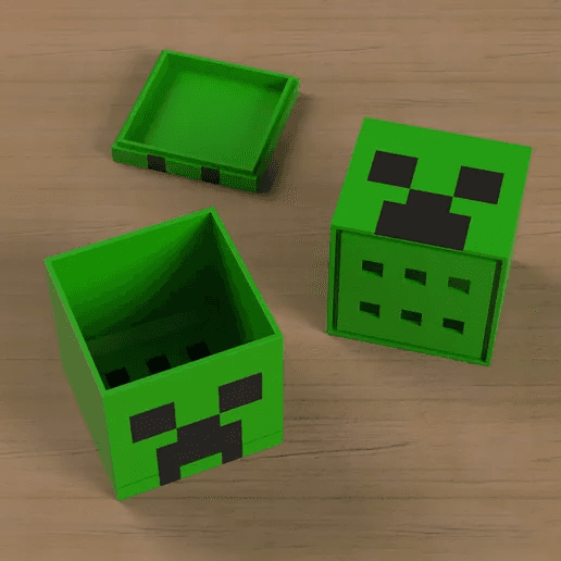 Minecraft-Style Steve & Creeper Inspired Planter Duo