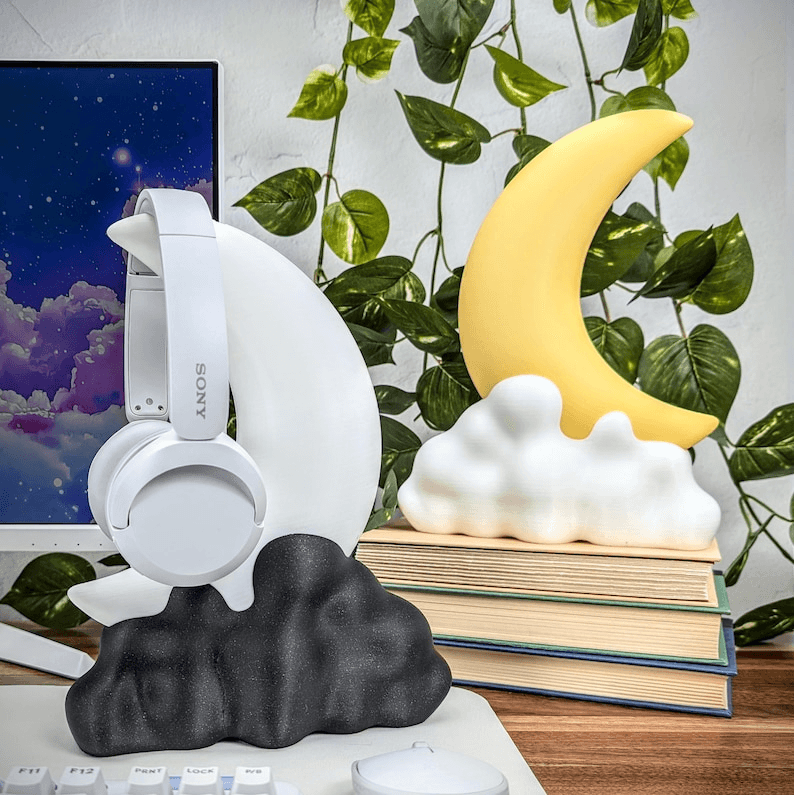 Kawaii Moon & Cloud Gaming Controller Stand