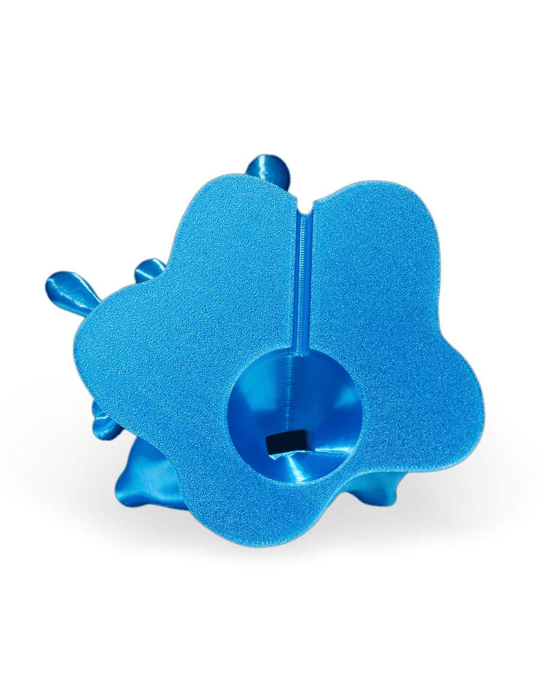 Blue Chrome Splash Wave Phone Stand | Desk Holder