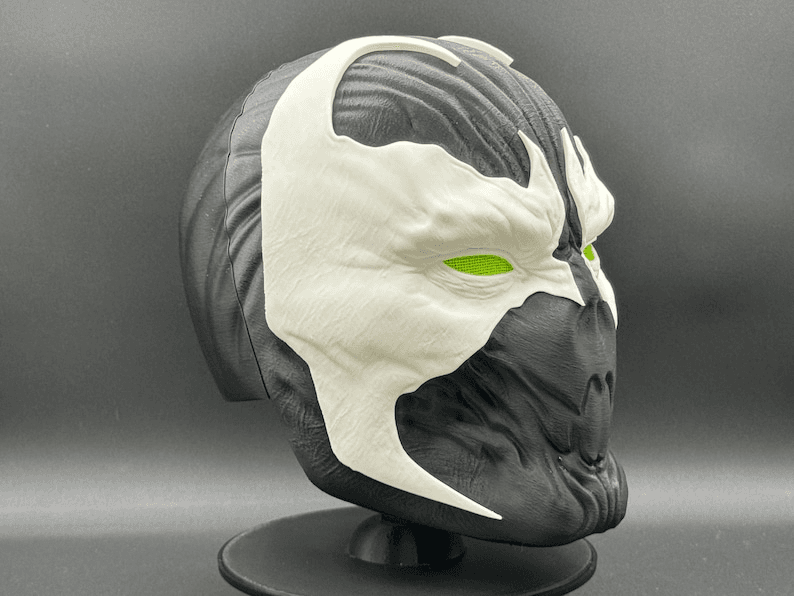Spawn Inspired Cosplay Mask with Green Mesh Eyes