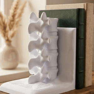 Anatomical Spine Vertebrae Bookend – Medical Decor Gift