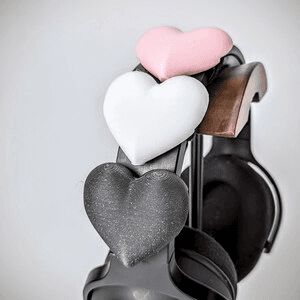 Cute Bear Figurine with Headphones & Satchel Bag