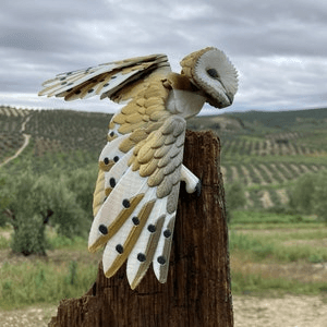 Barn Owl Articulated Fidget Model – Multi-Colour Fantasy