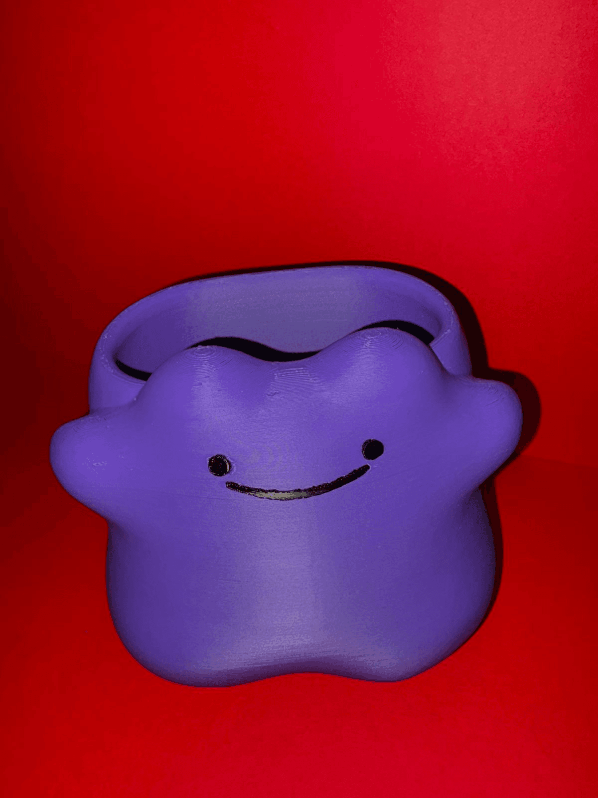 Ditto-Inspired Purple Pokemon Fan Pencil Holder Desk Tidy