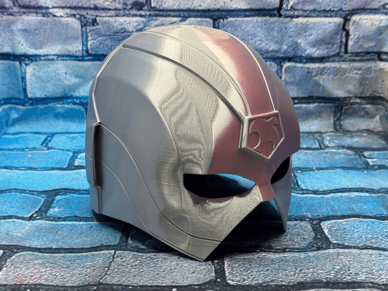 Top Trio Universe Inspired Fan Helmet Mask – Silver