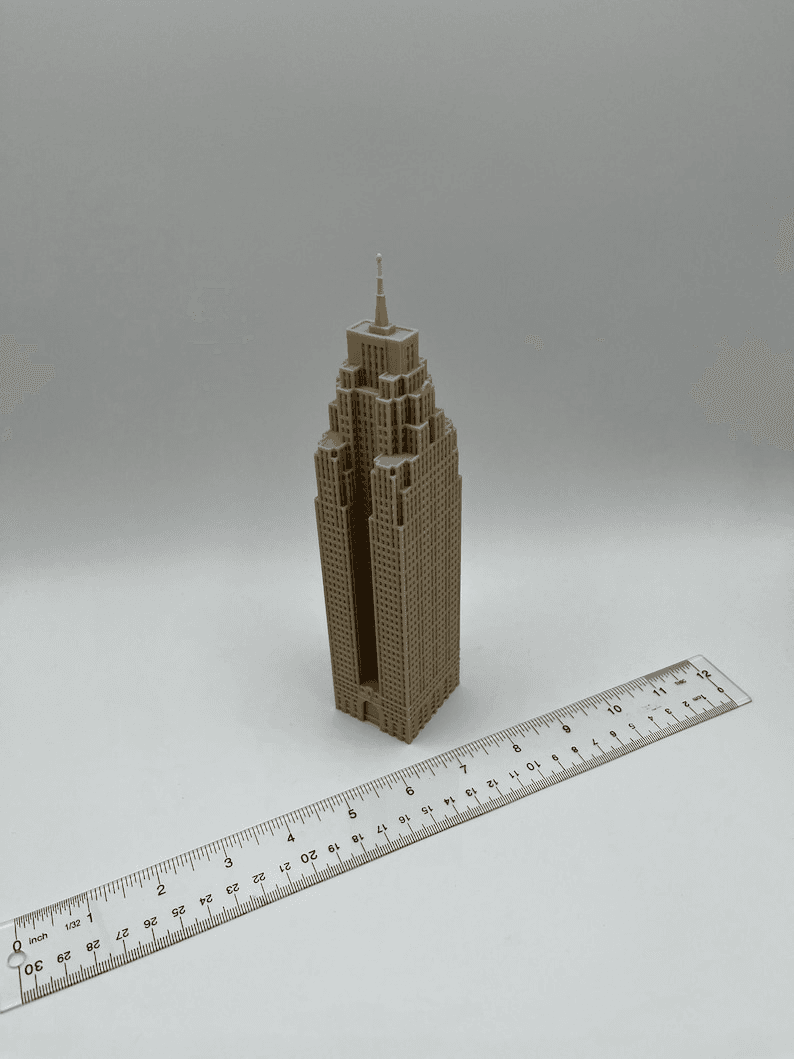 Penobscot Building Inspired Art Deco Skyline Model