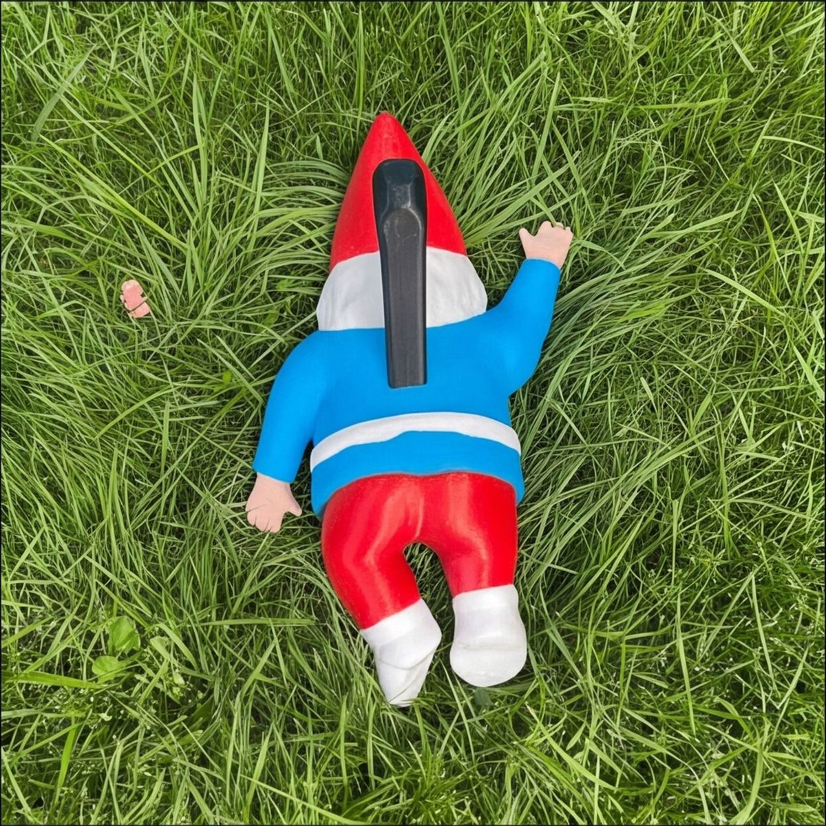 Murdered Gnome Garden Ornament – Dark Humor Decor