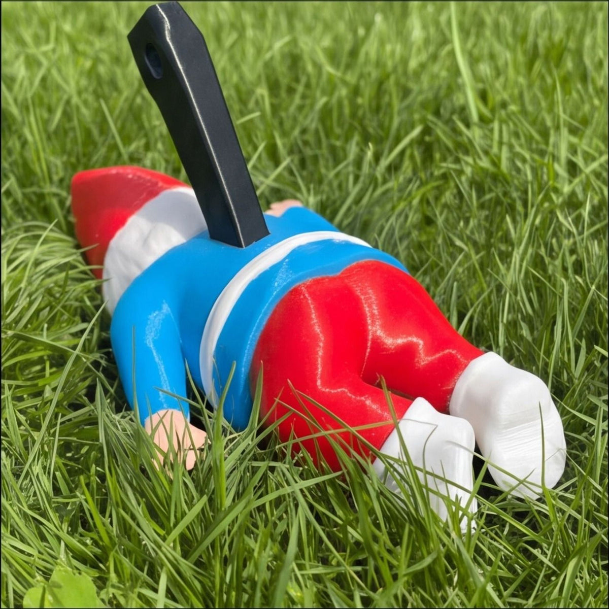 Murdered Gnome Garden Ornament – Dark Humor Decor