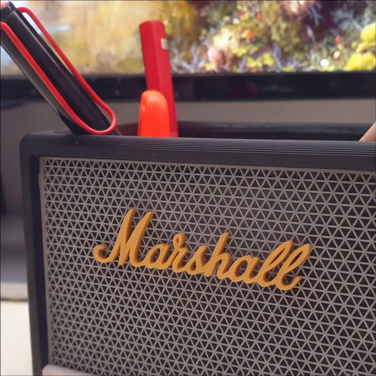 Marshall-Inspired Speaker Desk Pencil Holder