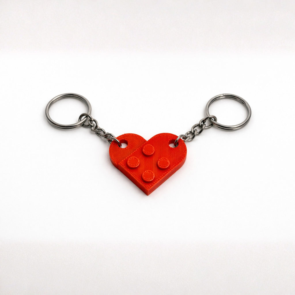 Brick Heart Keychain
