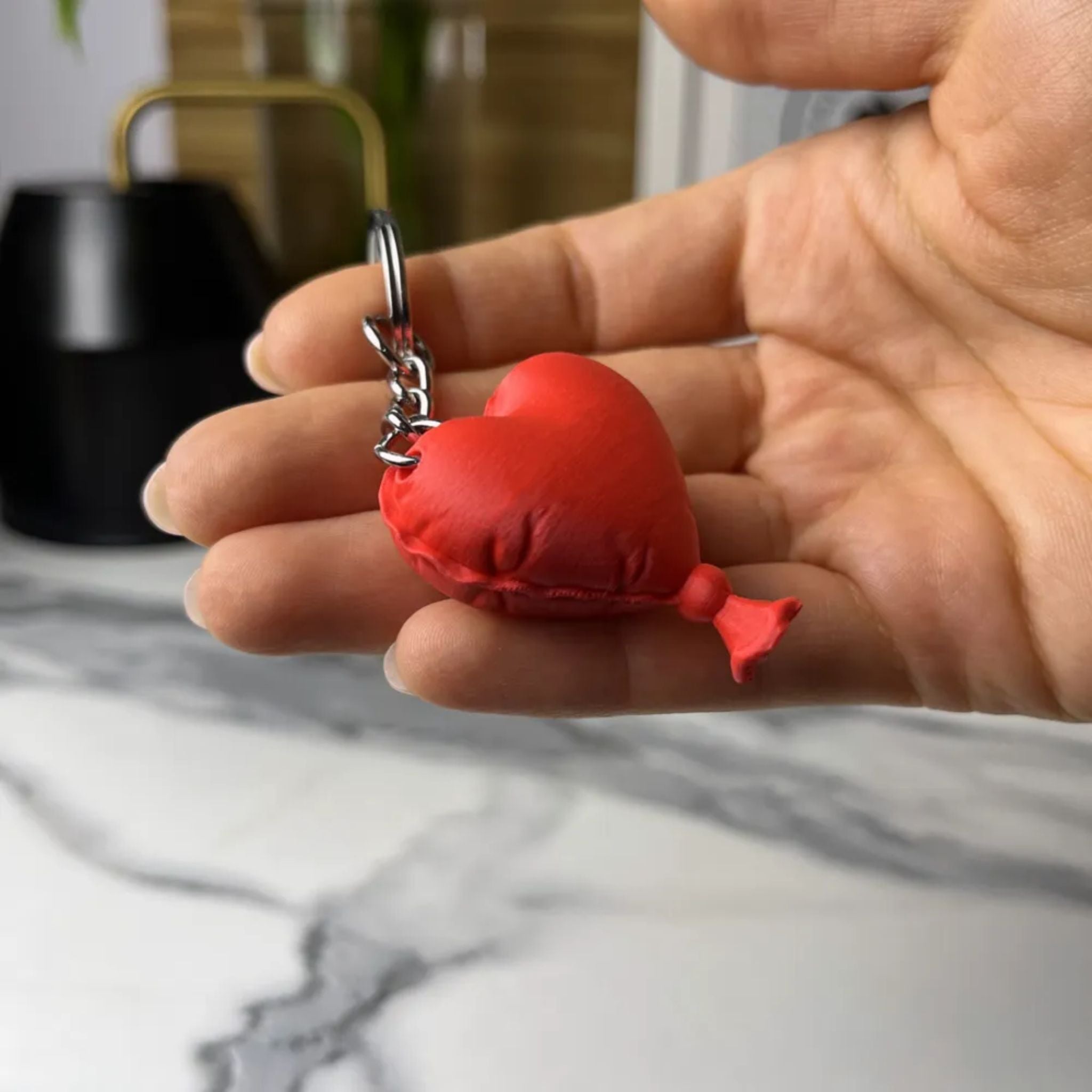 Whoopee Cushion Heart Keyring