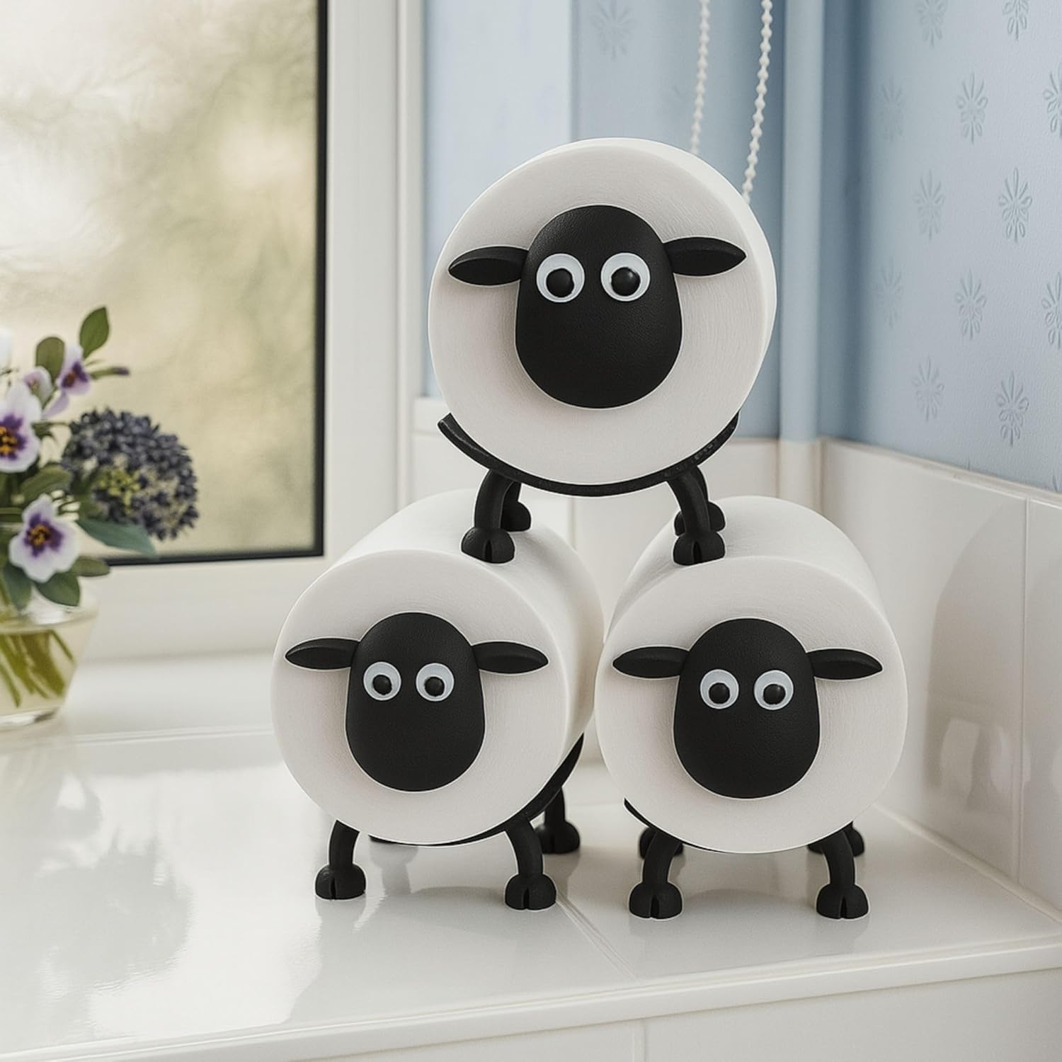 Sheep Toilet Roll Holder (Pack of 3)