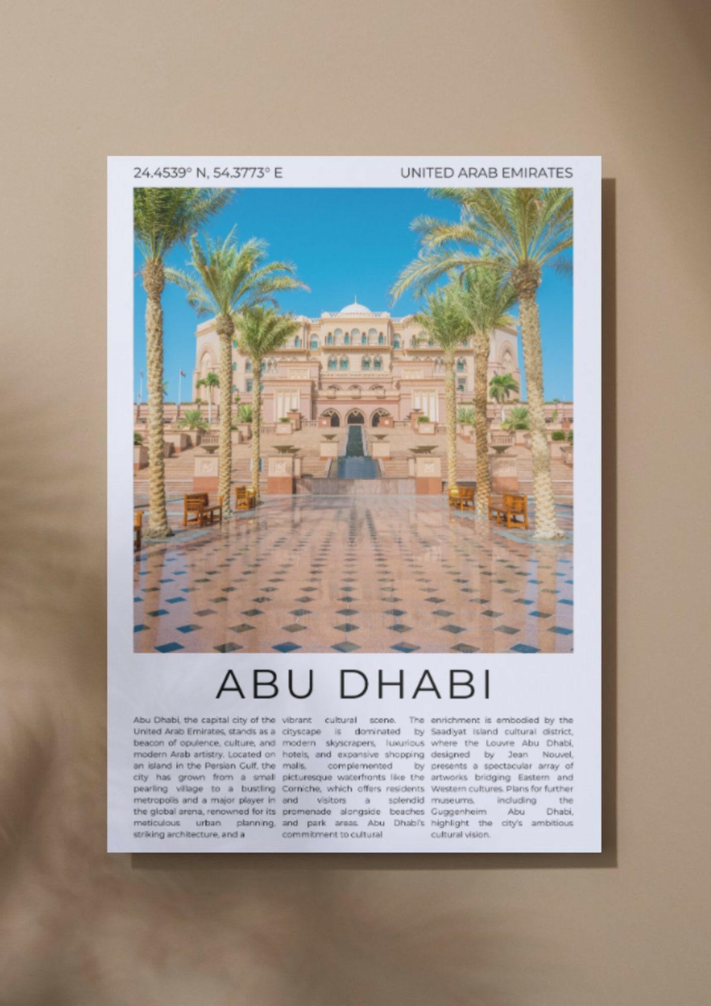 Abu Dhabi: Jewel of the Emirates - ProfessorPrintsUK - A6