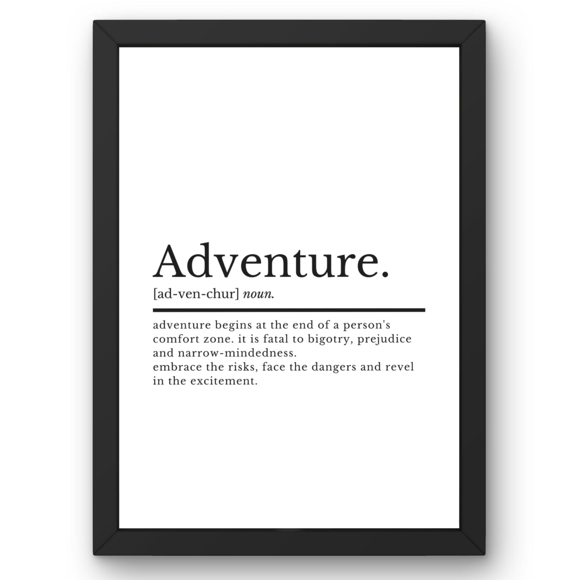 Adventure Definition - ProfessorPrintsUK - A1