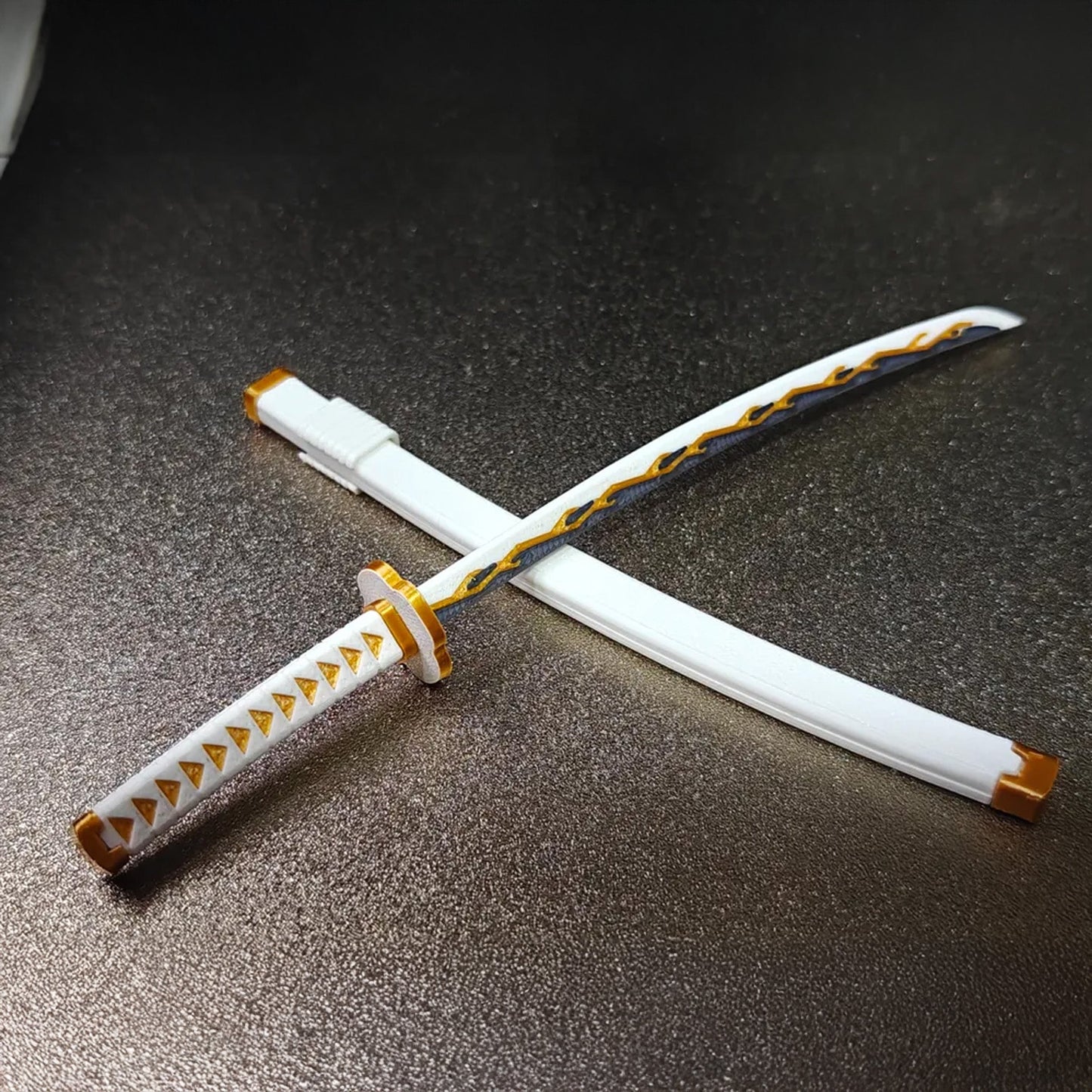 Agatsuma Zenitsu Miniature Sword – Demon Slayer Collectible - ProfessorPrintsUK - Stand Included