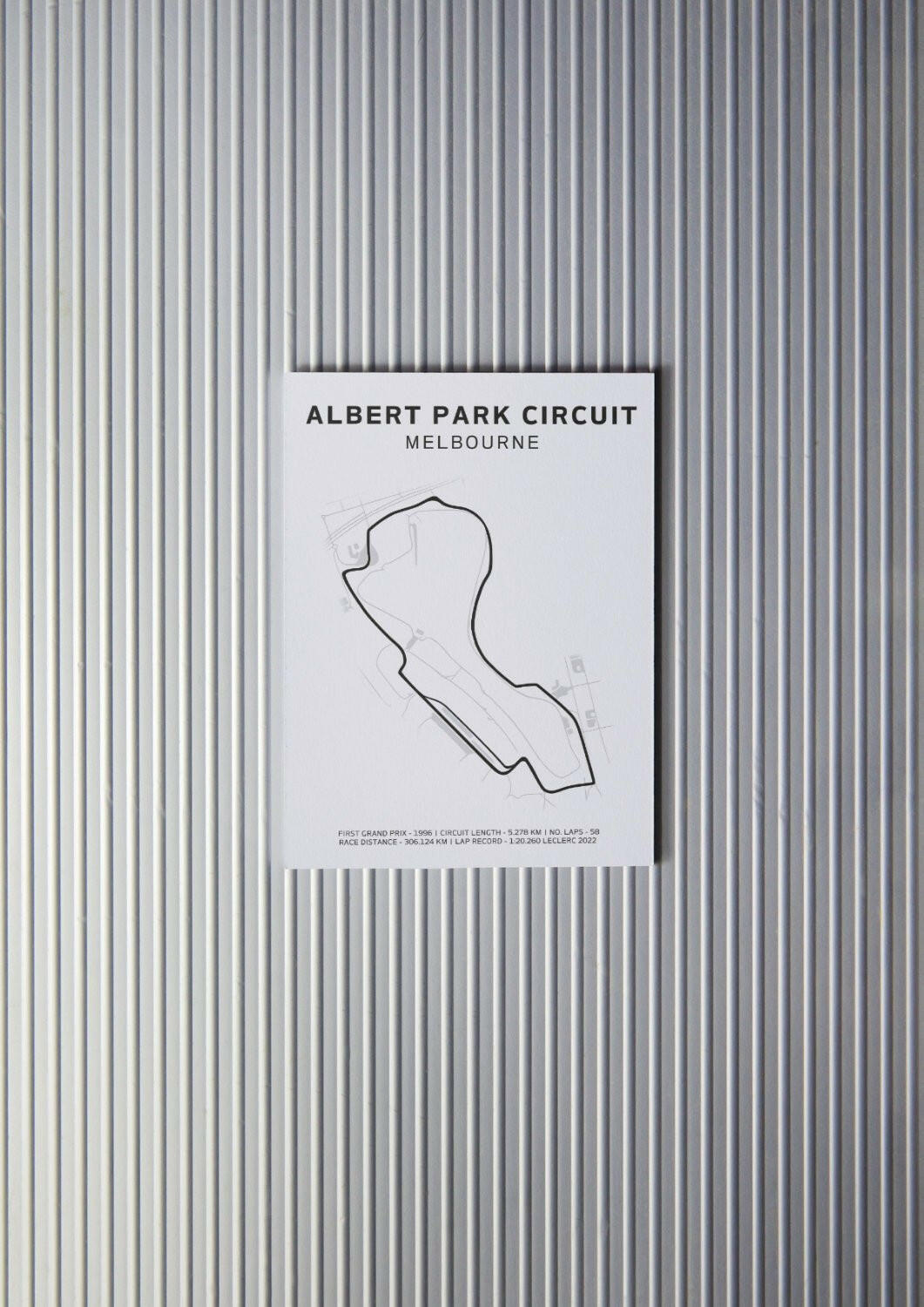 Albert Park Circuit Print | F1 Poster | Formula 1 Prints | Grand Prix Track Circuit | Gifts For Dad | Father's Day Gift | F1 Map Print - ProfessorPrintsUK - A1 (Print Only)