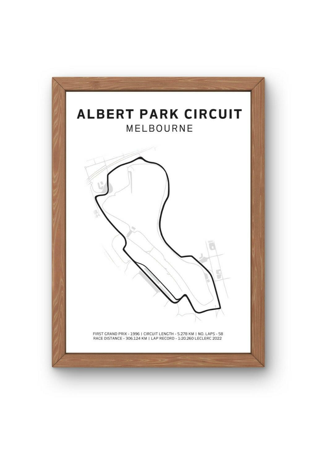 Albert Park Circuit Print | F1 Poster | Formula 1 Prints | Grand Prix Track Circuit | Gifts For Dad | Father's Day Gift | F1 Map Print - ProfessorPrintsUK - A1 (Print Only)