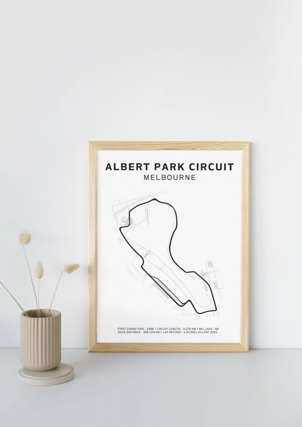 Albert Park Circuit Print | F1 Poster | Formula 1 Prints | Grand Prix Track Circuit | Gifts For Dad | Father's Day Gift | F1 Map Print - ProfessorPrintsUK - A1 (Print Only)