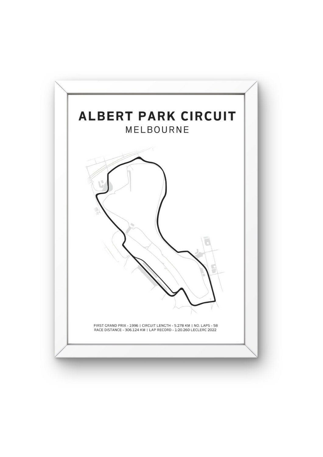 Albert Park Circuit Print | F1 Poster | Formula 1 Prints | Grand Prix Track Circuit | Gifts For Dad | Father's Day Gift | F1 Map Print - ProfessorPrintsUK - A1 (Print Only)