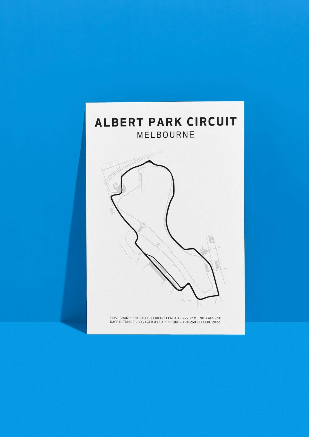 Albert Park Circuit Print | F1 Poster | Formula 1 Prints | Grand Prix Track Circuit | Gifts For Dad | Father's Day Gift | F1 Map Print - ProfessorPrintsUK - A1 (Print Only)