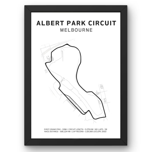 Albert Park Circuit Print - Melbourne - F1 Poster - ProfessorPrintsUK - Unframed