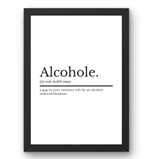 Alcohole Definition - ProfessorPrintsUK - A2