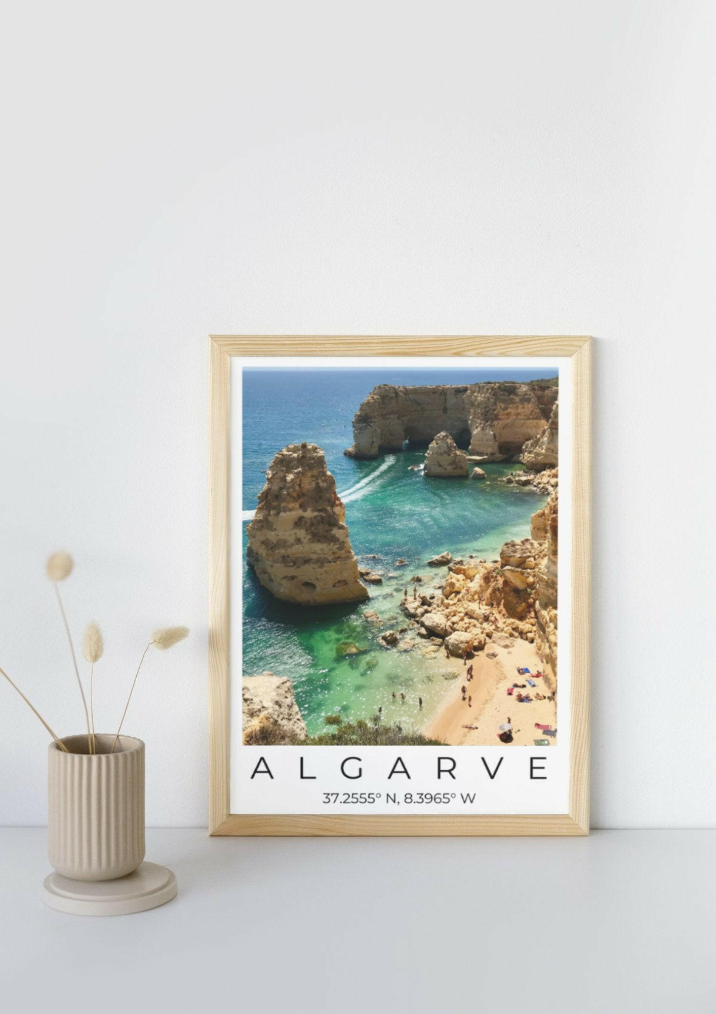 Algarve Coordinates Poster - ProfessorPrintsUK - A6