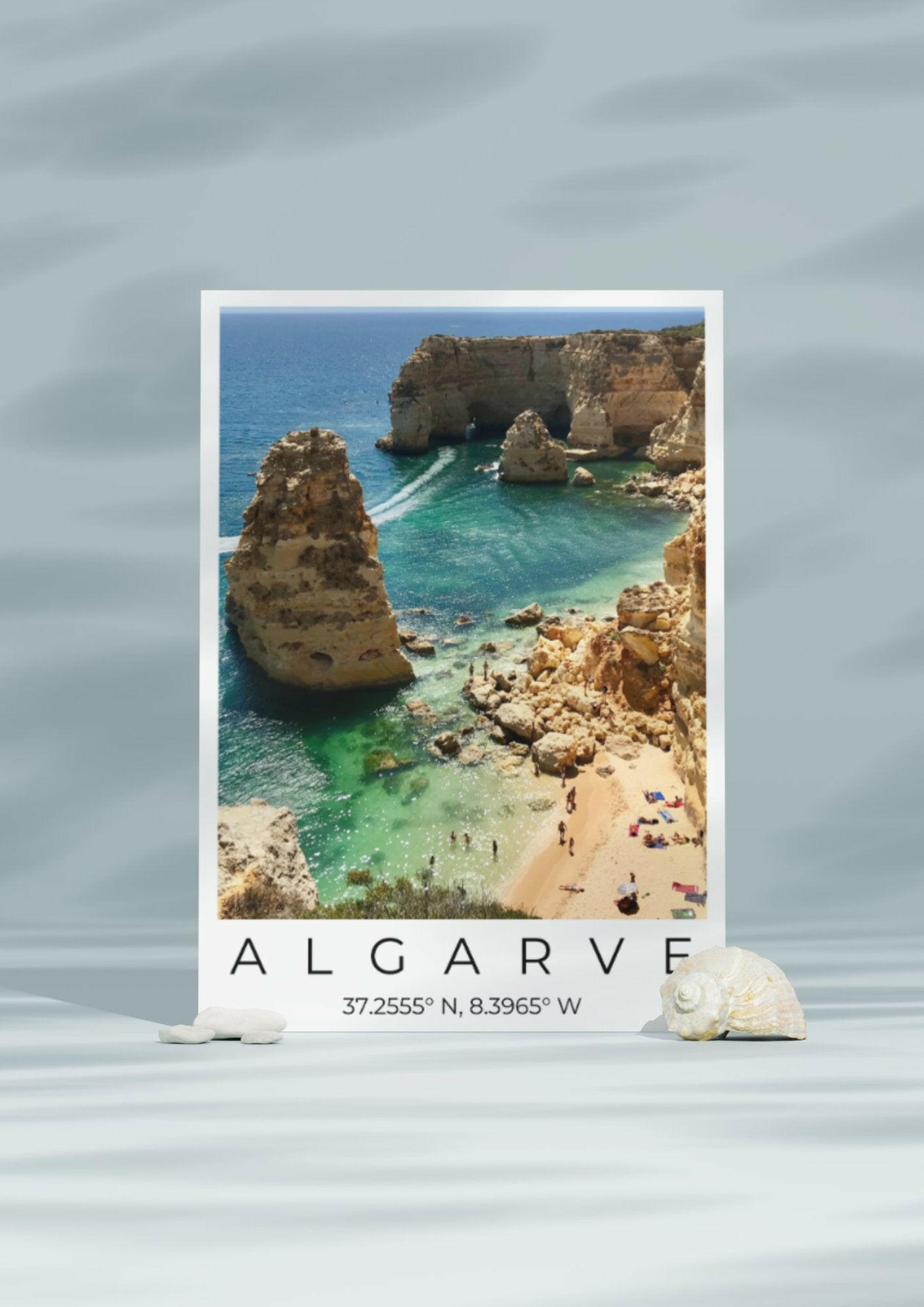 Algarve Coordinates Poster - ProfessorPrintsUK - A6