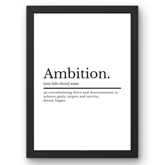 Ambition Definition - ProfessorPrintsUK - A1