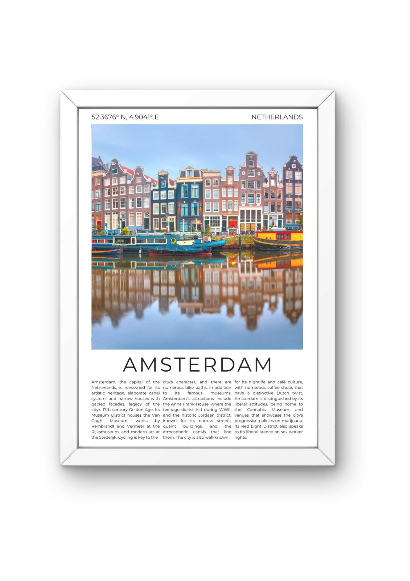 Amsterdam: City of Canals - ProfessorPrintsUK - A6