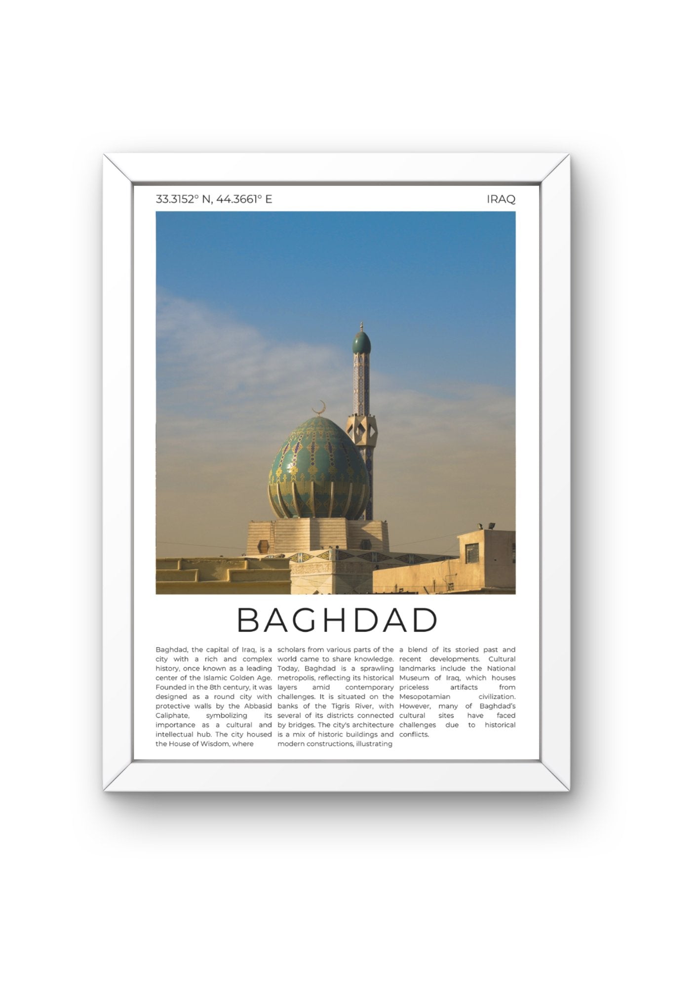 Baghdad: Heart of Mesopotamia - ProfessorPrintsUK - A6