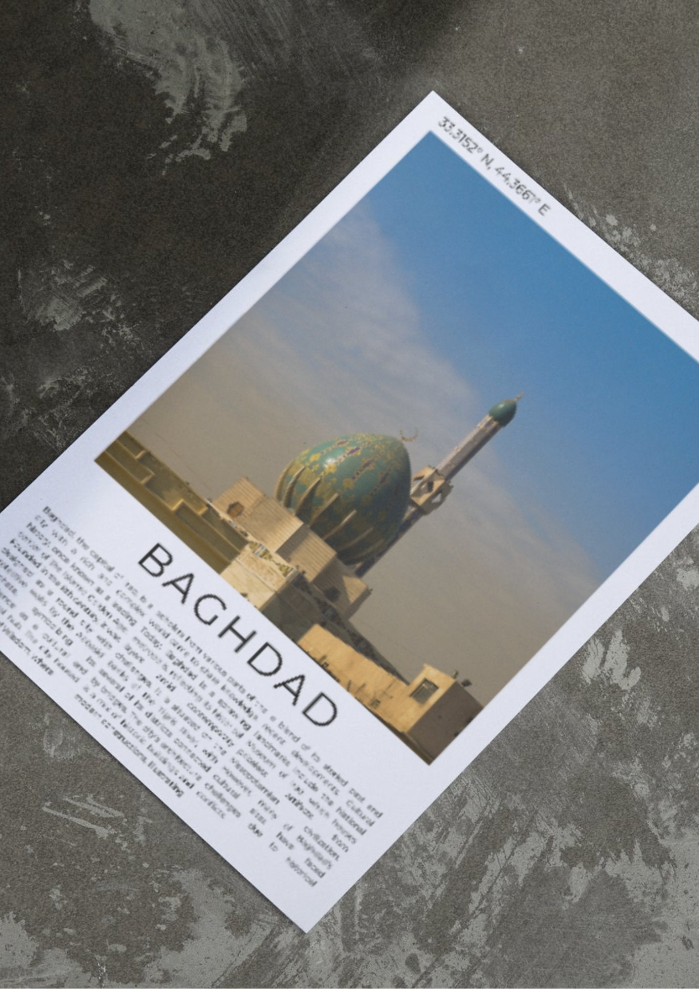 Baghdad: Heart of Mesopotamia - ProfessorPrintsUK - A6