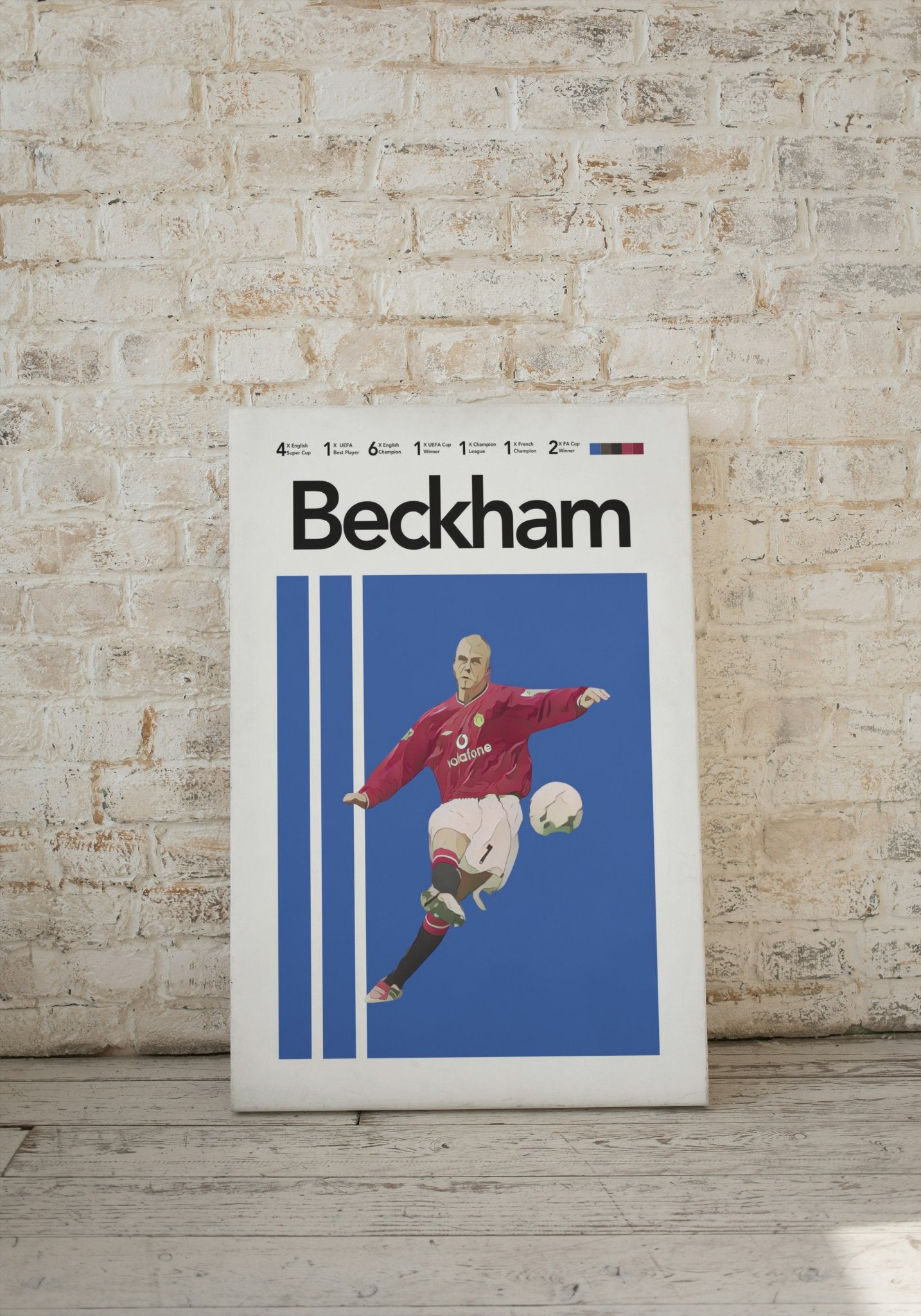 Beckham: England's Brilliant Icon Poster - ProfessorPrintsUK - A6