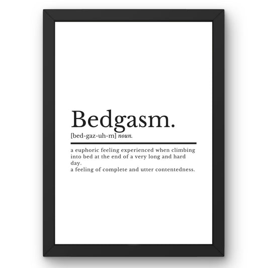 Bedgasm Definition - ProfessorPrintsUK - A1