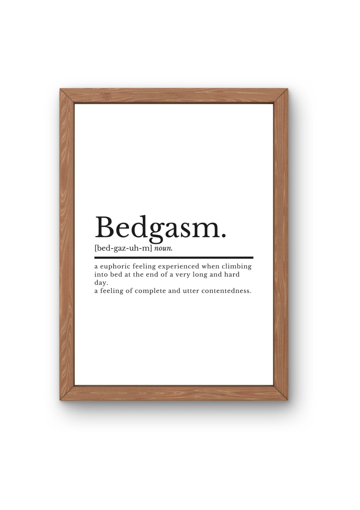 Bedroom Decor Bedgasm Definition Print | Bedroom Prints | Bedroom Wall Art | Home Decor | Black And White Bedroom Accessories | For Bedroom - ProfessorPrintsUK - A2